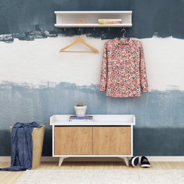 Hanah Home Stato Recibidor Roble y Blanco